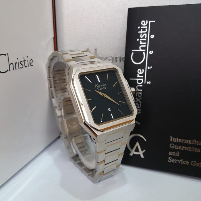 ✅Sale Jam Tangan Wanita Alexandre Christie Ac 8601 Silver Black Original Terbatas