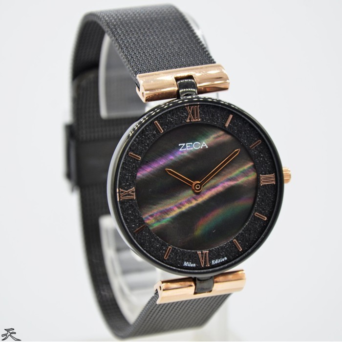 ✅Termurah Zeca 1002Lc.M.P2.Bl4 - Jam Tangan Wanita Original - Black Rose Berkualitas