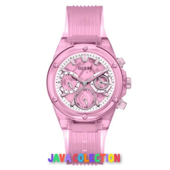 ✅Sale Jam Tangan Wanita Guess Gw0438L2 Athena Pink Original Diskon