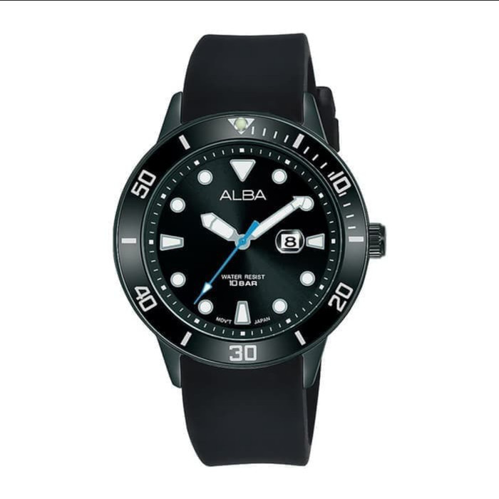 ✅Termurah Jam Tangan Alba Ladies Wanita Ah7T81X1 Ah7T81 Black Rubber Original Terbaru