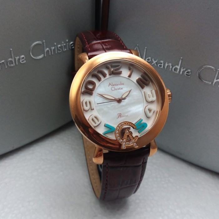 ✅Termurah Jam Tangan Wanita Alexandre Christie 2391 Ac2391 Rosegold Brown Ori Berkualitas