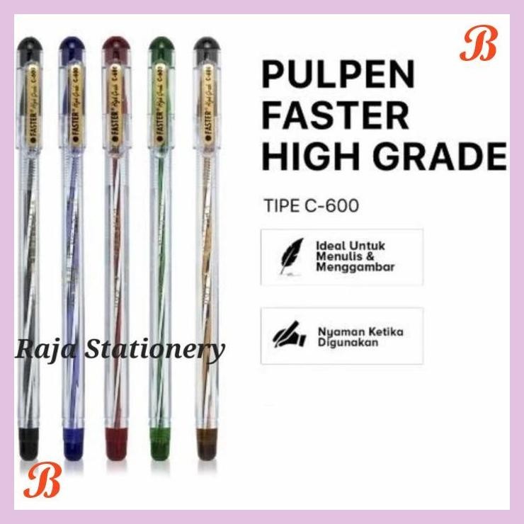 

| KG | TERMURAH!! FASTER PEN C-600 BALL PEN 0.7MM PEN PULPEN FASTER BALPOIN