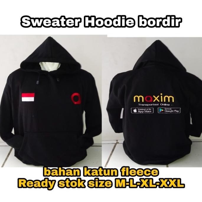 Jaket Sweater Katun Fleece Ojek Online Maxim