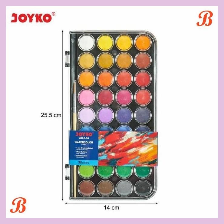 

| KG | JOYKO WATERCOLOUR SET 36 COLOURS CAT AIR JOYKO 36 WARNA SET WC-3-36