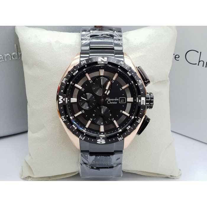 ✨Baru Alexandre Christie Ac 6436 Rosegold Black. Garansi Resmi 1Tahun Berkualitas