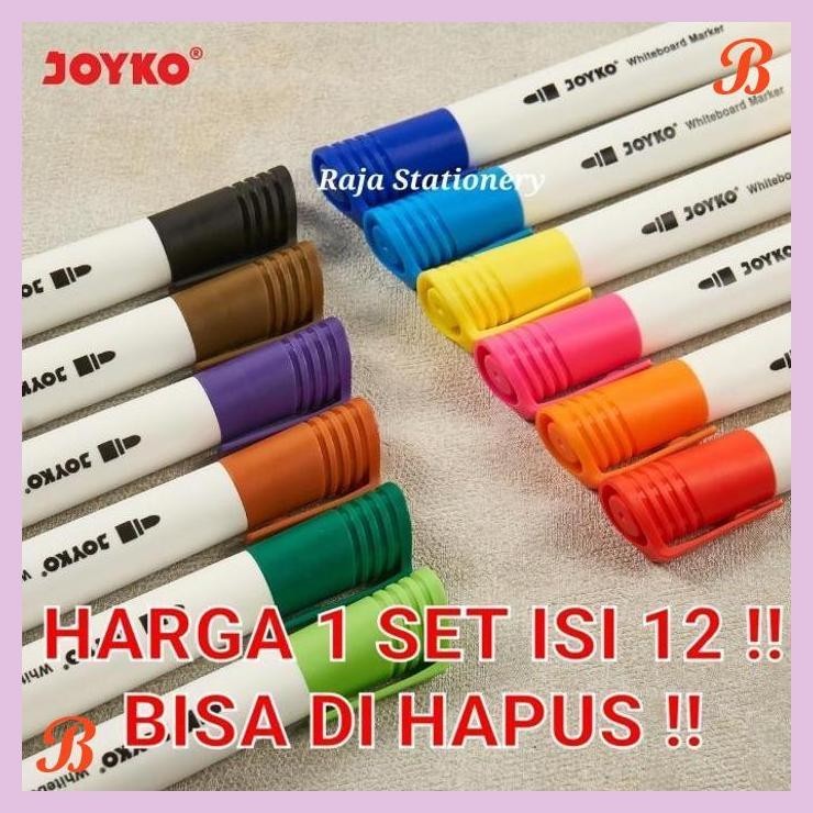 

| KG | JOYKO COLOR WHITEBOARD MARKER 12 COLORS SPIDOL WARNA WARMI WMC-51