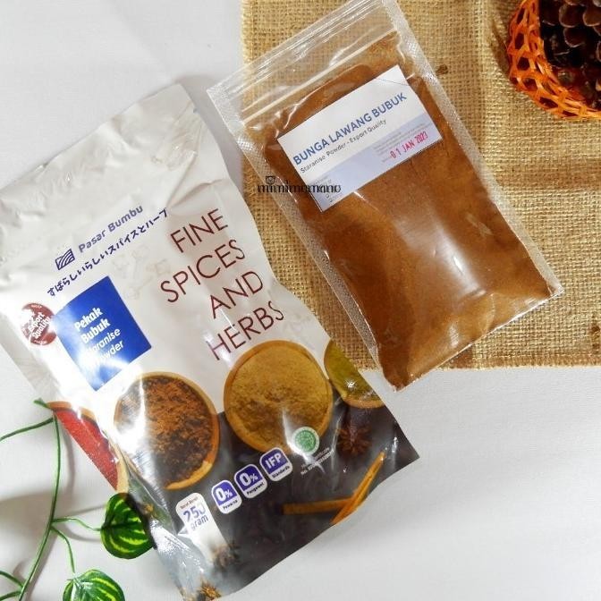 

Termurah Bunga Lawang / Pekak Bubuk / Staranise Powder / BUMBU REMPAH MURNI / E