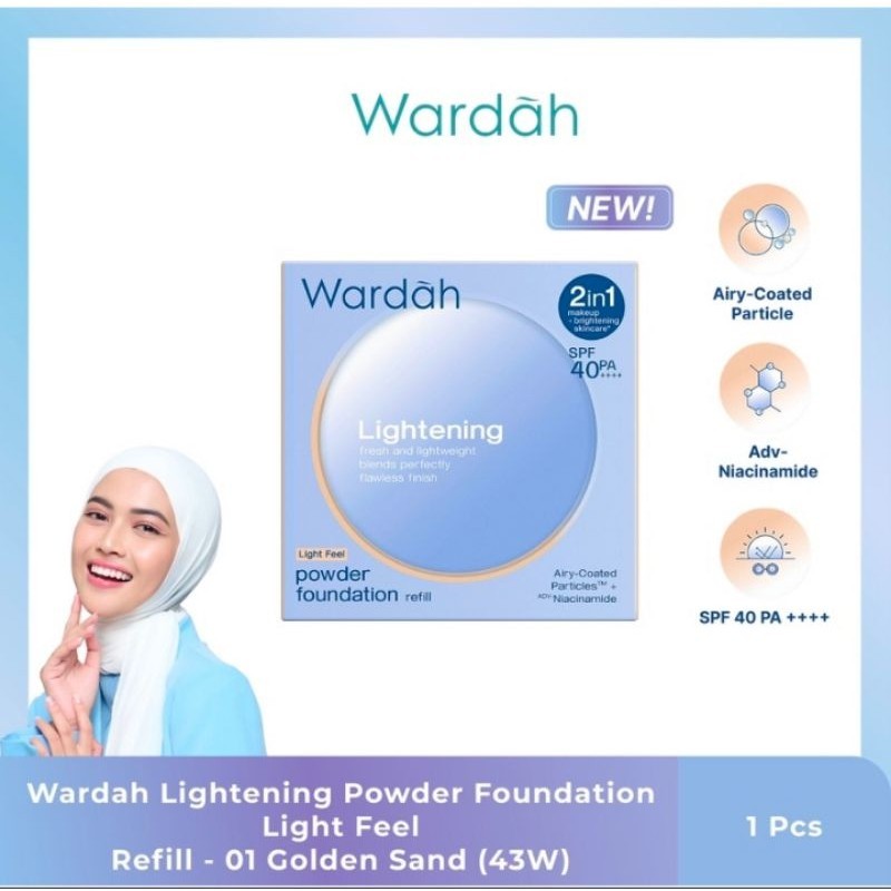 Wardah Lightening Refill / Wardah Lightening Powder Foundation Refill / Refill Wardah