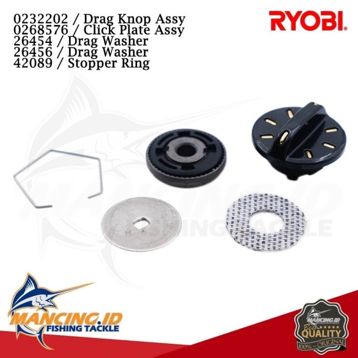 Hadir Sparepart Reel Ryobi 6000 & 8000 Tutup Spool + Sarang Diskon