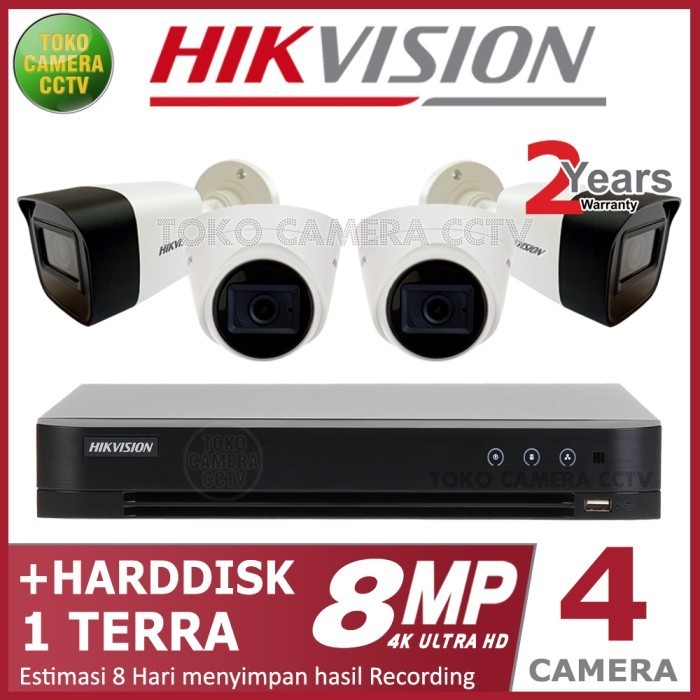Promo!! PAKET CCTV 8MP 4 HDD 1TB