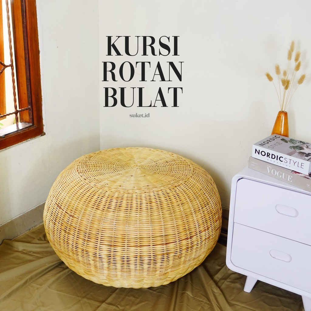 Kursi Rotan Bulat Kualitas Export/ Kursi Rotan Santai/ Kursi Kafe