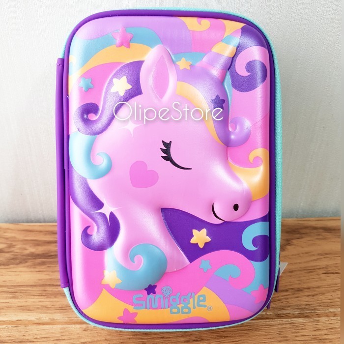 

[Baru] Smiggle - Fab Triple Up Hardtop Pencil Case Tempat Pensil Unicorn Berkualitas