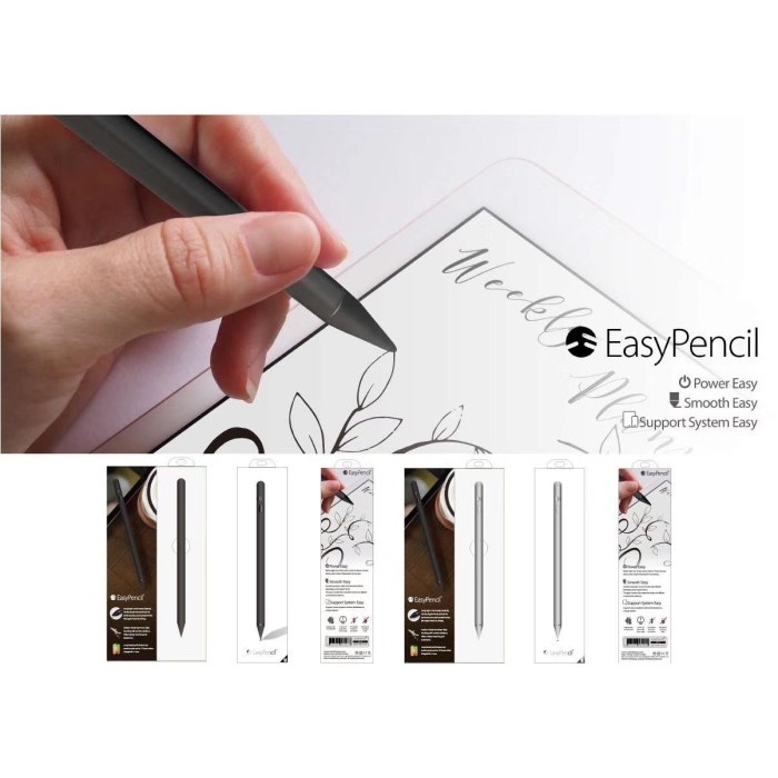 

[Baru] Switheasy Easy Pencil Premium Stylus For Ipad Black And Silver Berkualitas
