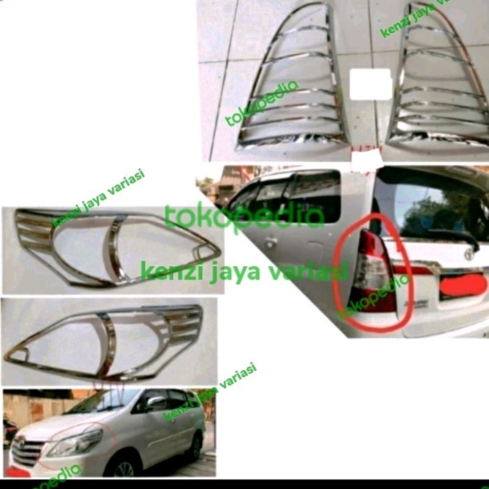 [New] Garnis Lampu Depan Belakang Mobil Grand Inova 2012-2015 Crome Diskon