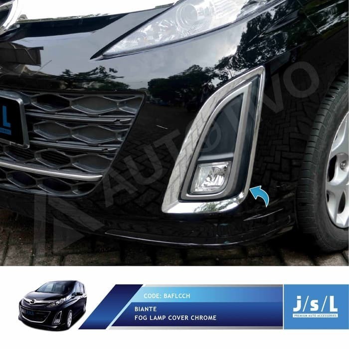 [New] Cover Garnish Ring Fog Lamp Mobil Mazda Biante Crom Jsl Limited
