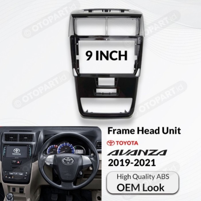 [Original] Frame Headunit Toyota Avanza/Veloz/Xenia 2019-2021 9 Inch Terbaru