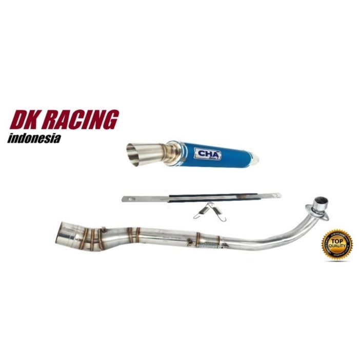 ✅New Ori Knalpot Racing Cha Biru Supra Fit Fullstenlis High Quality Terbatas