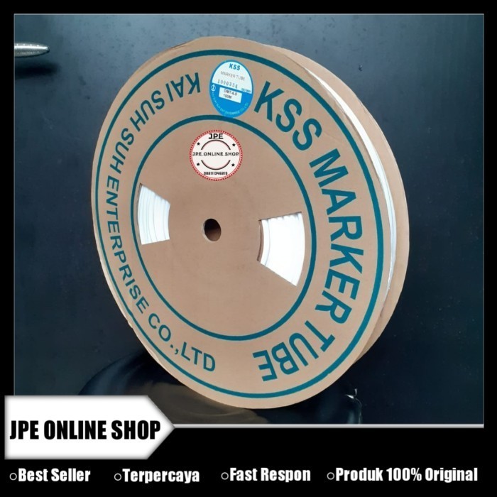 ✅Termurah Marker Tube 6.0Mm 100Mtr/Rol Kss Marker Tube Label Omt 6.0 Putih Diskon