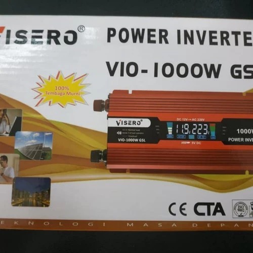 ✅Termurah Digital Power Inverter 12V 1000Watt Display Digital Visero Vio-1000Gsl Berkualitas