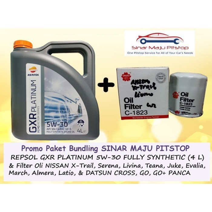 ✅COD Oli Repsol Gxr Platinum 5W-30  Filter Nissan Grand Livina Juke Evalia Terbaru