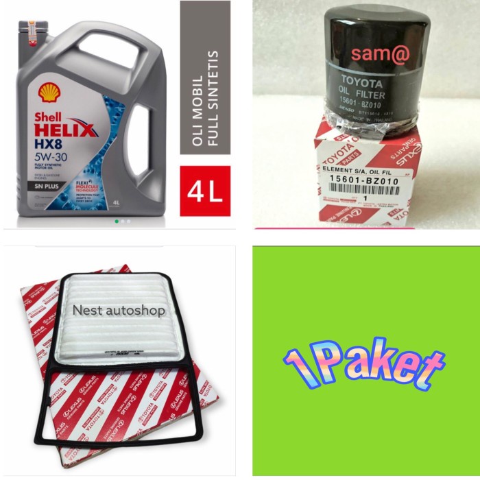 ✅COD Oli Mesin Shell Hx8 5W-30 4L Paket Avanza Vvti Veloz Xenia Rush Terios Limited