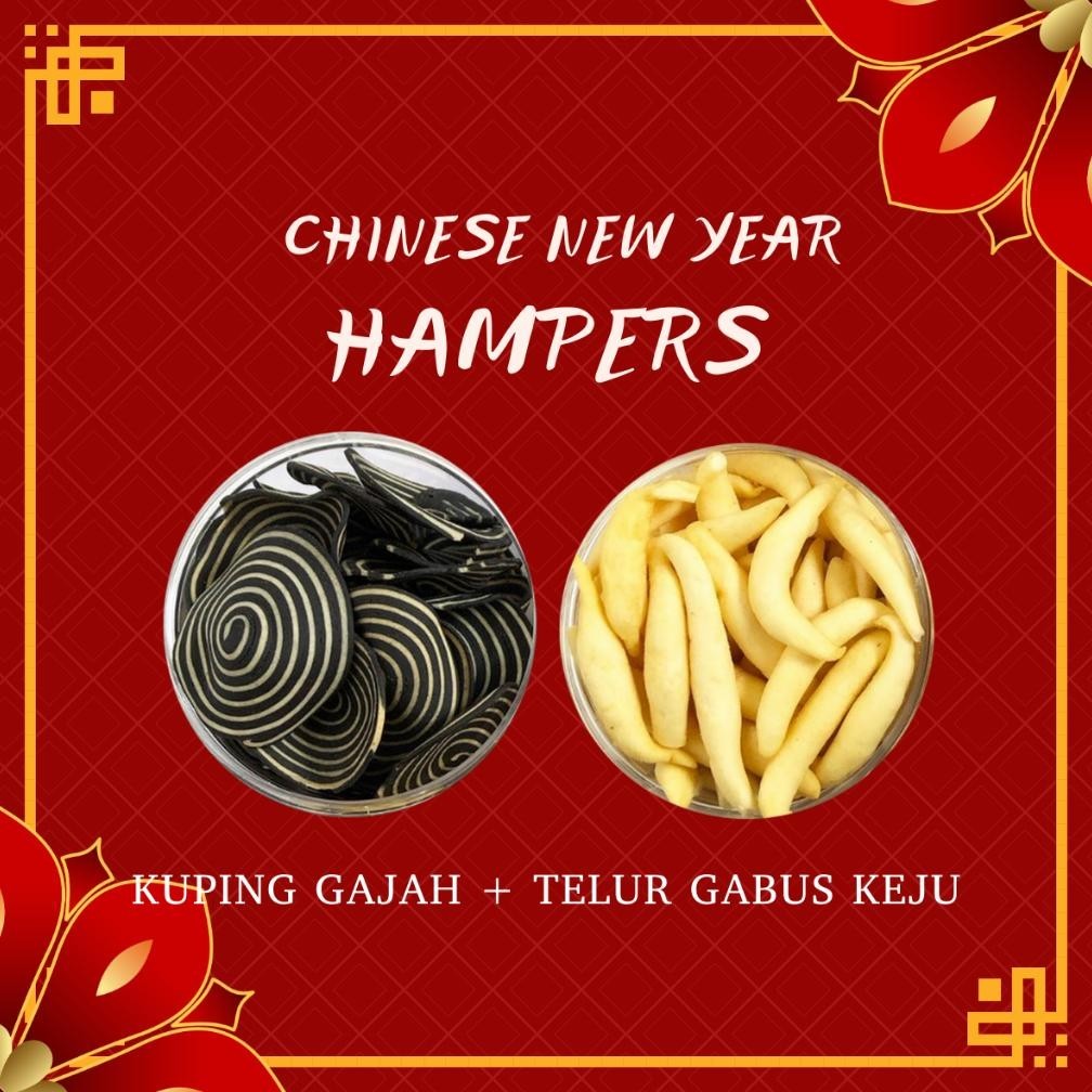 

TRE [DELISH SNACKS] CNY Hampers isi 2 toples (M) / Bingkisan Parsel Parcel Chinese New Year / Gift Box Makanan Spesial Imlek / Sincia Gift Tahun Baru Imlek 2024 TERLARIS