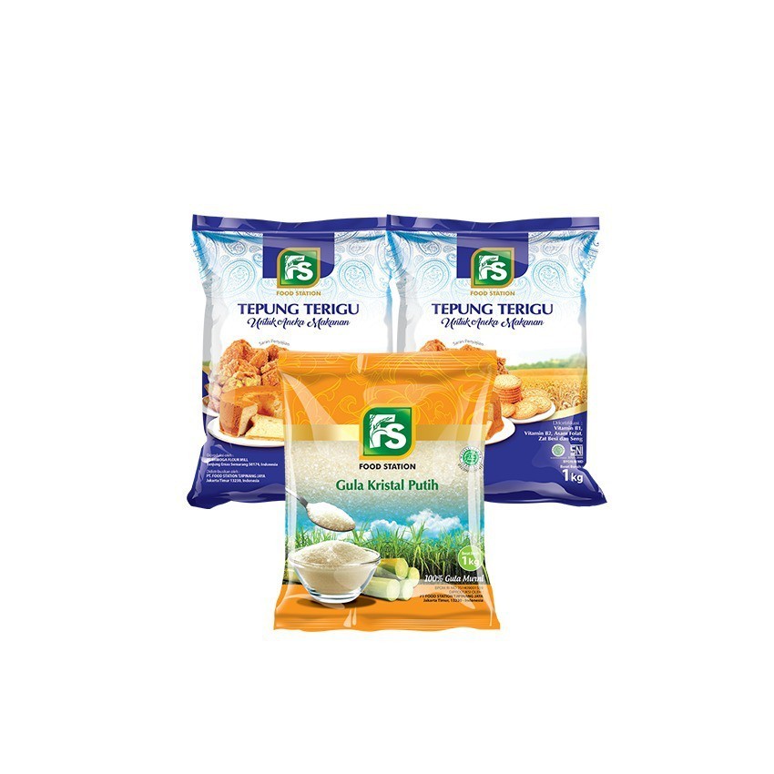 

Food Station - Bundling : Fs Tepung Terigu 1 Kg (2 Pcs) Plus Fs Gula Pasir 1 Kg (1 Pcs)