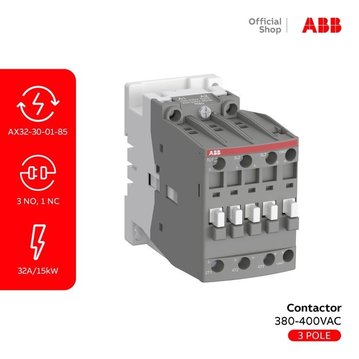 [Baru] Abb Contactor 3P 32A 1Nc Ax32-30-01-85 380Vac Berkualitas