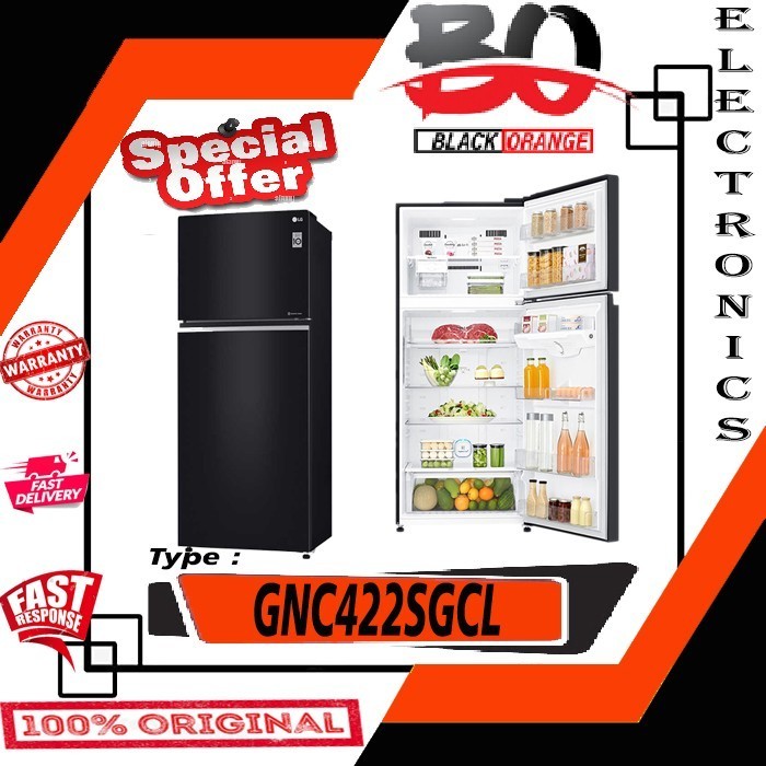 [Baru] Lg Gn-C422Sgcl Kulkas 2 Pintu Gnc422Sgcl Gnc422 Gn-C422 422Sgcl Diskon