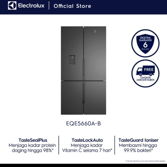 [Baru] Kulkas 4 Pintu Electrolux Eqe5660A B Eqe5660 Kulkas 4 Pintu Dispenser Terbaru