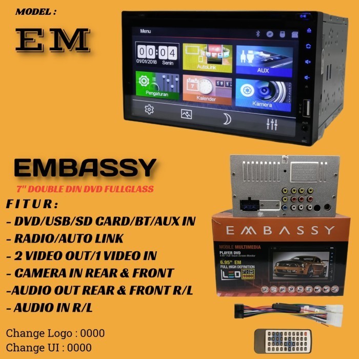 [Baru] Doubledin Embassy Em-6988 Panel Led Gambar Jernih Optik Bandel Terbatas