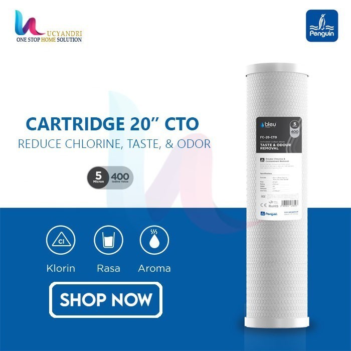 Cartridge Filter PENGUIN CTO Carbon Ukuran 20 Inch ORIGINAL 100%