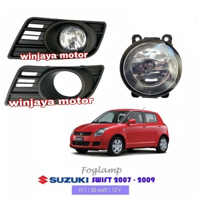[New] Foglamp Suzuki Swift 2007 -2008 - 2009 Fog Lamp Set Lengkap Berkualitas