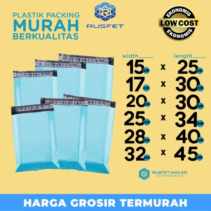 

Plastik Polymailer Blue Pack Low Cost Rusfet Amplop Packing Polimailer