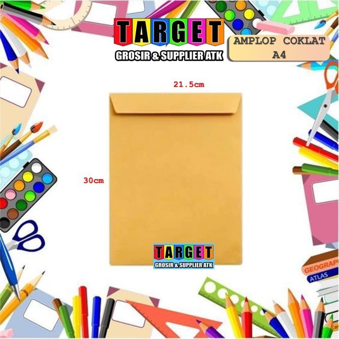 

Amplop A4 / Amplop Cokelat Kertas Samson Isi 100 Pcs