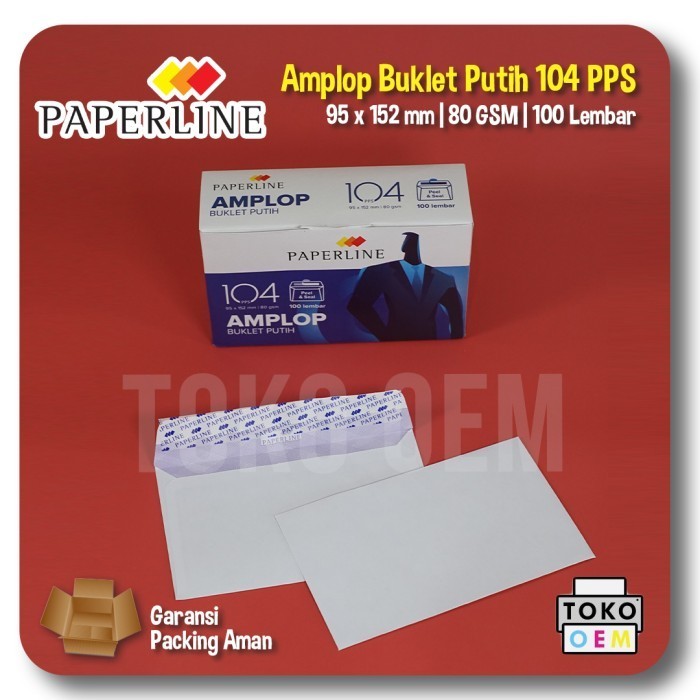 

Paperline Amplop 104 Putih Polos Pps 95Mm X 152Mm