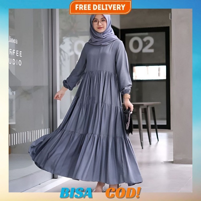 Indara Official [Cod] - Mayra Syari Terbaru 2024 Modern / Stelan Syari Modern / Baju Gamis Plus / Ga