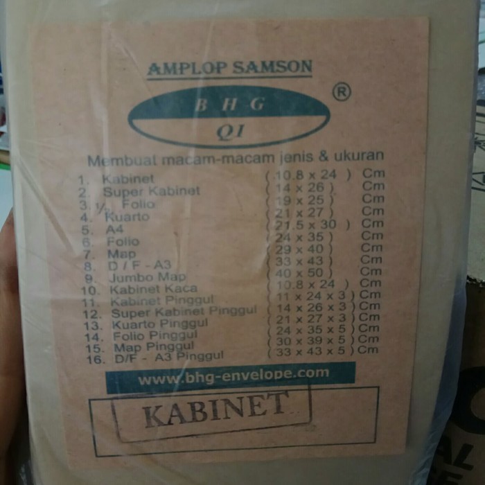 

Amplop Bhg Q1 1 Pak Isi 100