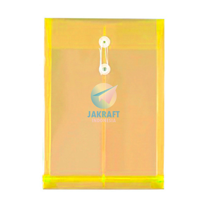 

Map Amplop Plastik Tali Kancing Folio Kuning Yellow Transparan Fc F4