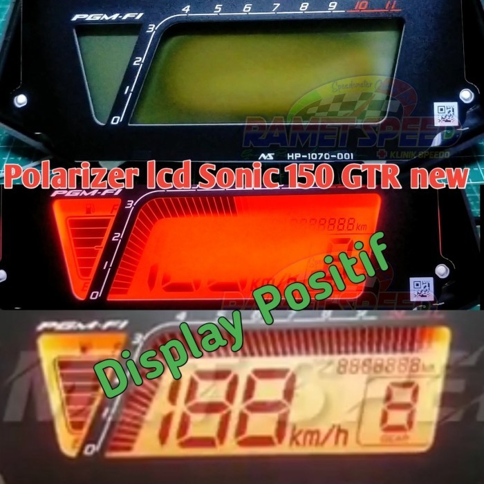 Polarizer lcd speedometer Sonic 150 GTR