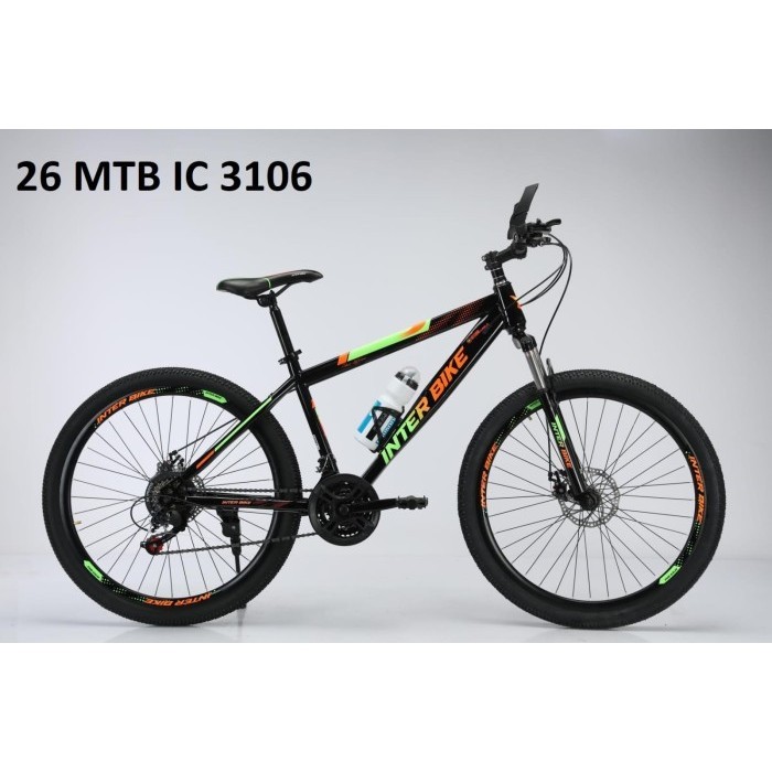 Terbaru Sepeda Gunung Mtb 26" Interbike 21 Speed Bonus Kaki Botol Promo Terlaris
