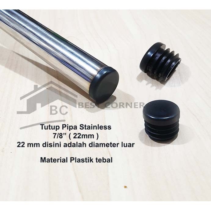 Murah - Tutup Pipa Bulat 7/8 Inch / 22 Mm Plastik Tebal / Alas Kaki Sofa