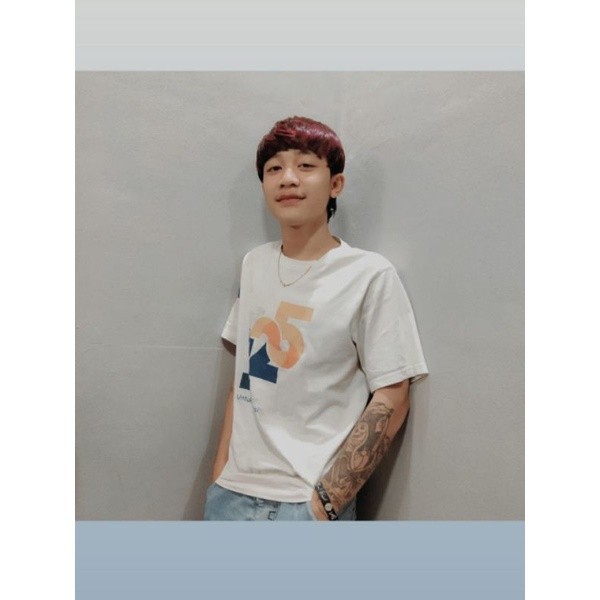 Wig Pria Pendek Mulllet Merah x Coklat