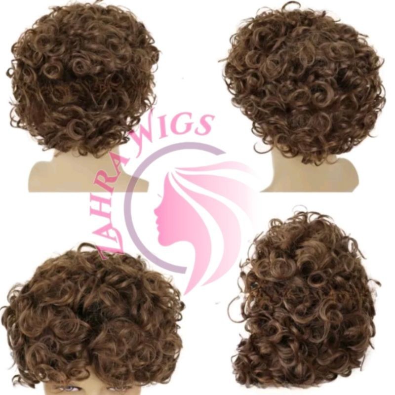 Wig Rambut Kribo Coklat Muda Versi Pria Eropa