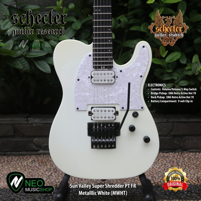 PROMO SCHECTER SUN VALLEY SUPER SHREDDER PT FR METALLLIC WHITE (MWHT) #ORIGINAL