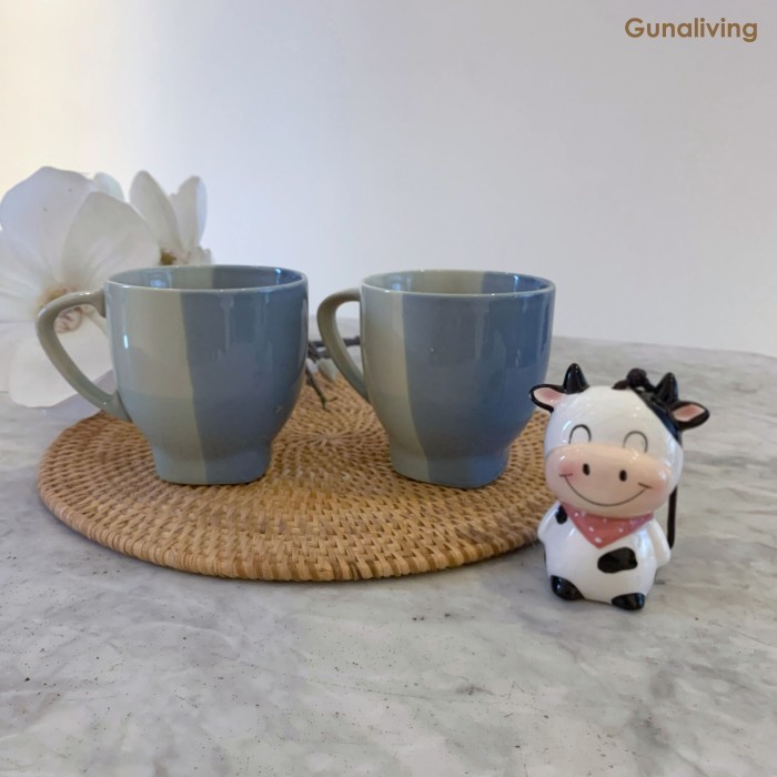 Set Gelas Mug Sango Color Block Blue isi (2)