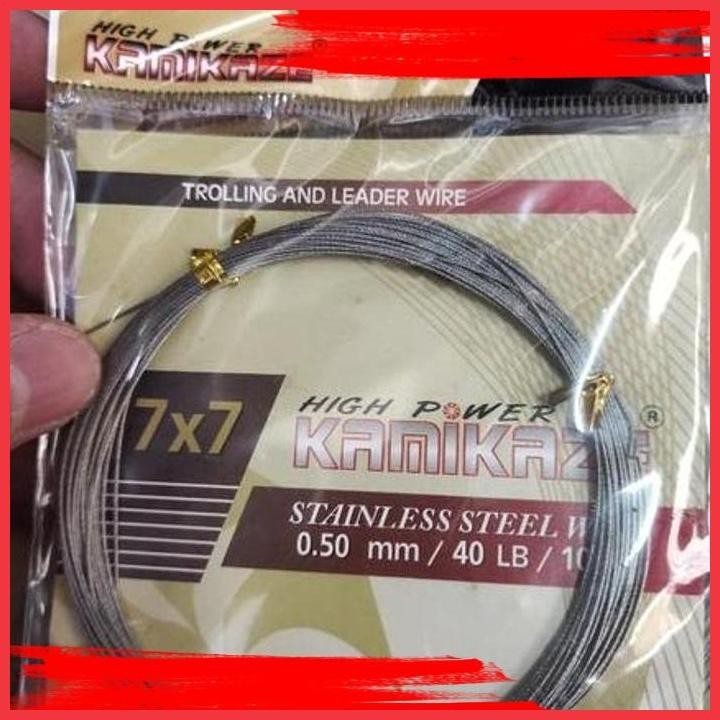 (BK TON) NEKLIN WIRE KAMIKAZE  7X7 NEKLIN LEADER WIRE PANCING PILIHAN 50 LB