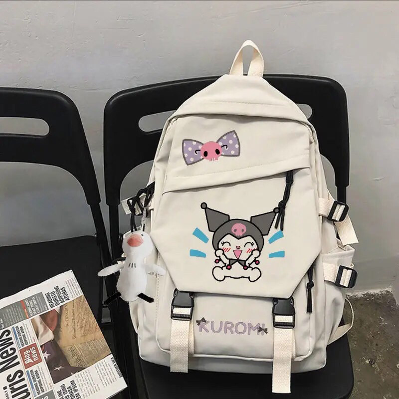 [BEAUTY LR COLLECTION] COD Tas Ransel Anime Kuromi Monokuma Ransel Wanita Warna Solid Kasual Remaja
