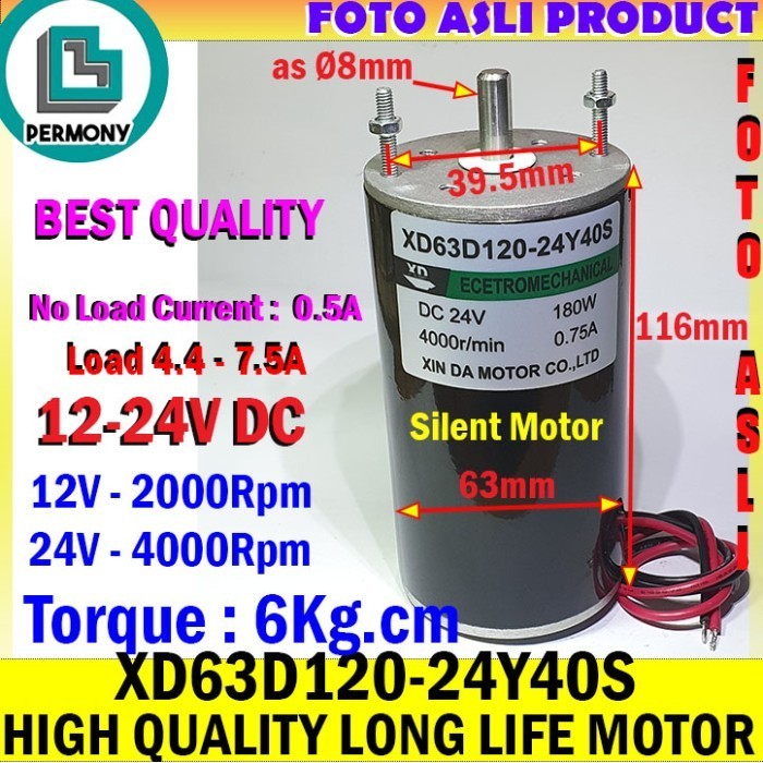 Xd63D120 Silent Motor Xd-63D120 Dinamo High Quality 63D120 Best
