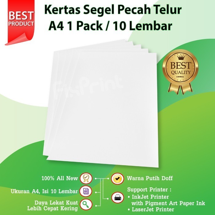 

Kertas Stiker Segel Garansi A4 Pecah Telur Warranty Sticker Polos Best